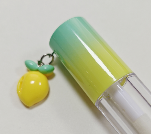 Tubo sfumato giallo verde+ciondolo limone