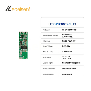 Смарт-синий зуб светодиодный SPI + PWM контроллер RGBIC + CCT DC 5-24V 6A 144W 200 пиксельный световой сигнал Диммер с RF 433Mhz беспроводной пульт дистанционного управления - Product Image 2
