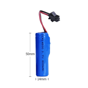 Icr 3.7 lityum iyon şarj edilebilir pil 500 mah AA boyutu 3.7v 14500 Li-Ion pil hücresi RC oyuncak araba - Product Image 4
