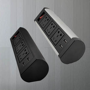 Venta caliente toma de corriente de escritorio de oficina profesional con 2 clips de escritorio USB toma de placa de alimentación toma de Conferencia - Product Image 1