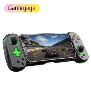 แผ่นเกม D7 BT สีดำสำหรับเล่นเกมสมาร์ทโฟนตัวควบคุมสวิตช์สำหรับโทรศัพท์มือถือพร้อมฟังก์ชั่นเทอร์โบ