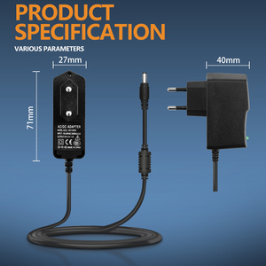 Adaptador de corriente alterna, adaptador de entrada 100, 240v, salida 12 v, 12 voltios, 1 amperios, dc 12