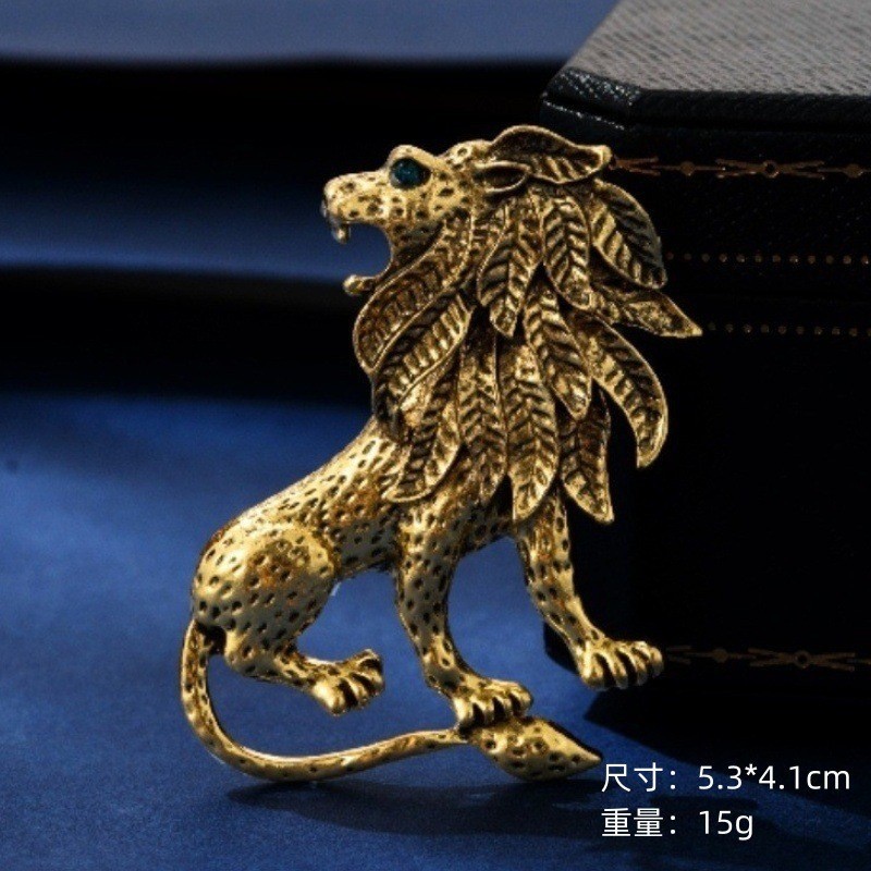 Xd9185-1 león de oro antiguo