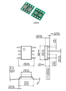 <strong>SOP8</strong> Turn DIP8 MSOP SOIC-8 TSSOP IC <strong>SOP8</strong> TSSOP8 SOIC8/SSOP8 Board TO DIP <strong>Socket</strong> Adapter PCB Converter 0.65mm 1.27mm - Product Image 2