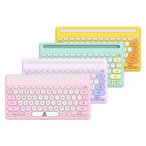 Teclado tri-modo tijera silencioso 78 teclas Mini teclado portátil lindo teclado inalámbrico para tableta computadora portátil