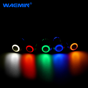 Interruttori a pulsante 3A con luce LED blu autobloccante interruttore a pulsante in metallo da 12mm a pulsante impermeabile - Product Image 5