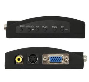 Adaptador AV compuesto a VGA para monitores CRT/jugadores de proyectores/consola de juegos antigua 480i a resolución 1024x768 RCA a VGA