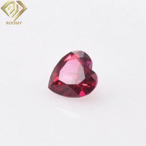 ราคาถูก3A สังเคราะห์ทับทิมบริสุทธิ์หัวใจหลวมพลอยทับทิม - Product Image 2