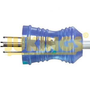 14AWG Gray Hospital Grade Computer Power <strong>Cord</strong> - 6ft Clear 10A <strong>14</strong> <strong>AWG</strong> NEMA 5-15P to IEC C13 25V Rating Outdoor PVC US - Product Image 2