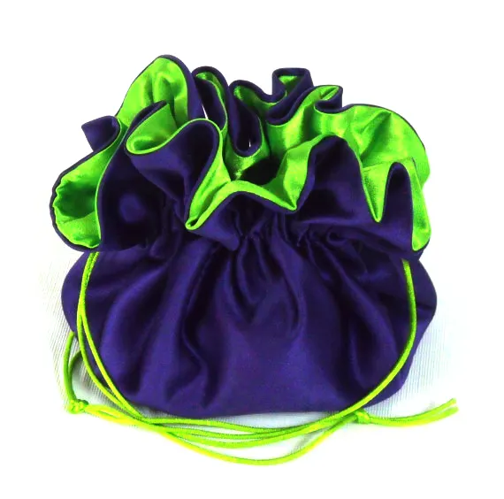 Bolsa De satén con logotipo impreso personalizado, tejido suave con cordón, embalaje de seda