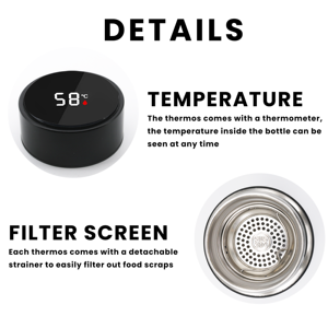 Dropshipping New thông minh cách điện chai nước LED hiển thị nhiệt độ điện tử Fahrenheit nhắc nhở uống trực tiếp văn phòng - Product Image 4