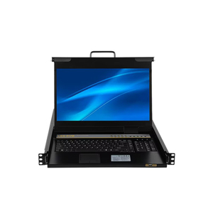 RJ45热键4 8 16 24 32端口抽屉远程控制IP KVM控制台1U液晶8端口KVM交换机USB KVM控制台 - Product Image 1