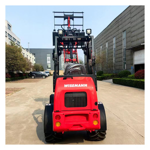 Cargadora de ruedas 850kg Carga basculante Pequeña cargadora de tracción directa telescópica delantera