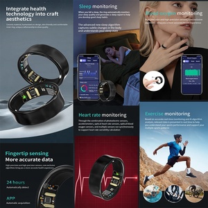 R02-2 Medical Grade Heart Rate <strong>Sensor</strong> Ti4403 Health Care Sleep Fitness Monitoring Smart Ring for IOS Android Smart Ring - Product Image 4