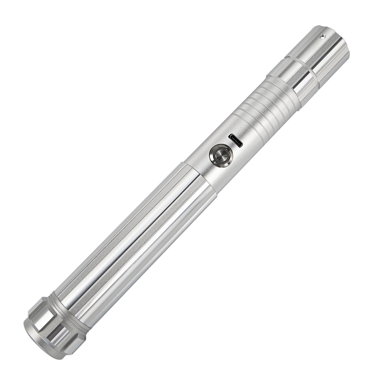 Poignée vide argentée