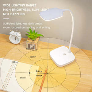 Modern Creativity Rechargeable 3 Color Gooseneck <strong>Hose</strong> Learning Lamp Desk Reading Lamp Study Rechargeable LED Table Lamp - Product Image 5