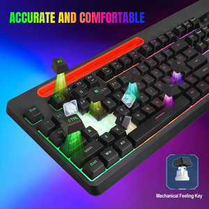 2.4G <strong>Wireless</strong> <strong>Keyboard</strong> Office Notebook Desktop <strong>Keyboard</strong> with Mobile Stand RGB Backlight Gaming <strong>Keyboard</strong> with Tablet Support