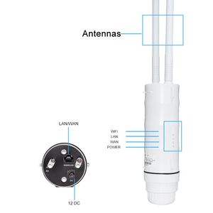 KuWFi AP1300P Repeater-Funktion Exterieur ap 2,4g 5,8g 1200 Mbit/s ap Wasserdichter Zugangspunkt für die Schule Wifi-Abdeckung