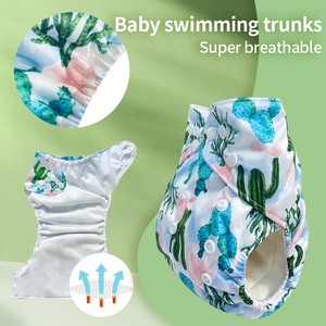 Adjustable Swimming Pant Reusable Waterproof Baby Toddlers Swim Nappy <strong>Cartoon</strong> Washable Baby Cloth <strong>Diaper</strong> - Product Image 5