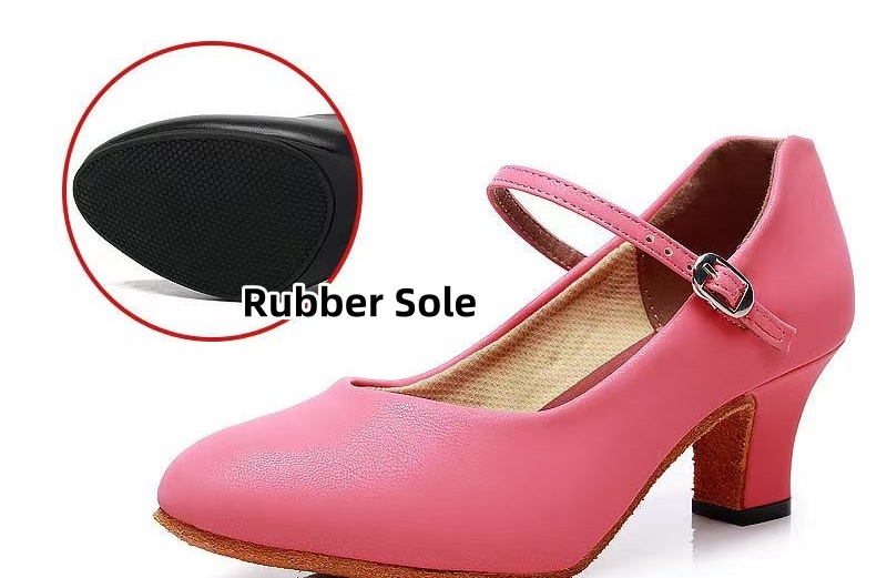 Semelle en daim rose de 5 cm