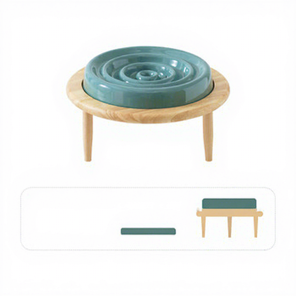 Light green with bamboo stand