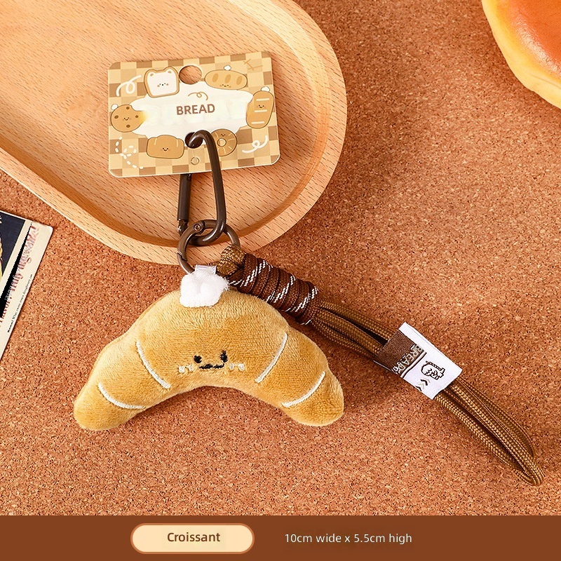 Lindo pan pequeño colgante cuerda-croissant