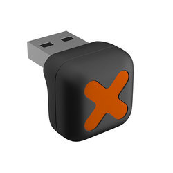 Negro+naranja USB A