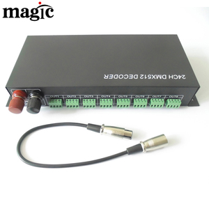 24-канальный многоканальный декодер DMX 512 RGB Светодиодная лента контроллер постоянного напряжения DMX диммер DC12V-24V 2A/CH