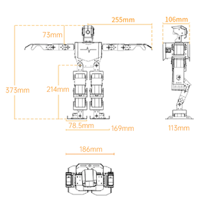 Ahududu Pi 4B Bionic insansı Robot TonyPi nesne izleme akıllı AI görsel tanıma Python programlama öğretim