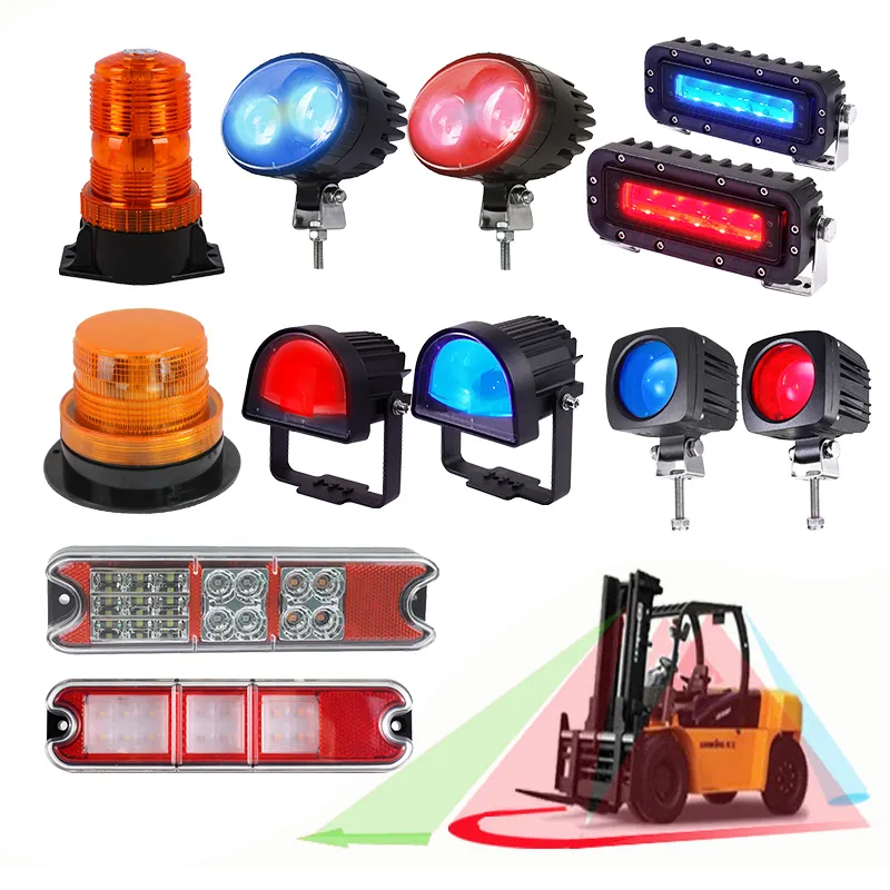 48V Work Tail Danger Strobe Spot Bernstein farbene Leuchtfeuer lampe Grün Blau Rot Zone Line Arc LED Gabelstapler Sicherheits warnung Blinker