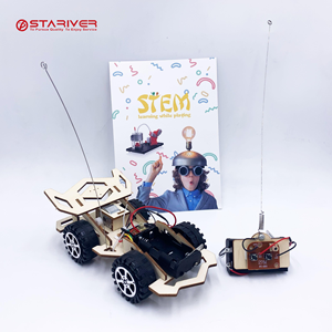 Eğitim bilimi seti DIY STEM oyuncaklar RC kontrolü elektrikli araba yarışı oyuncak bilim - Product Image 1