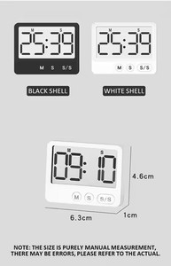 Grande Display LCD digitale conto alla rovescia Timer di allarme 99 minuti 59 secondi basso consumo magnetico elettronica di consumo - Product Image 2