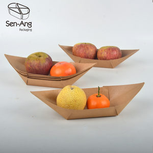 Dùng Một Lần Snack Container Mở Giấy Tấm Khay Nhiều Lớp Khoai Tây Chiên Chip Ăn Din-Takeaway Kraft Giấy Thuyền Hộp - Product Image 6