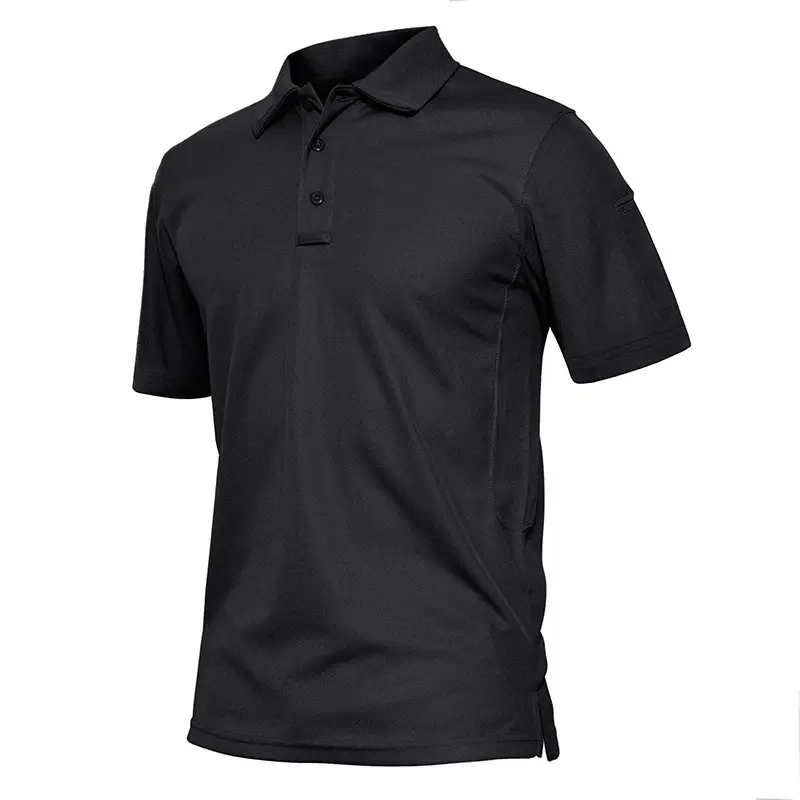 Oem kualitas tinggi kaus Polo Logo kustom seragam Golf pria poliester polos olahraga luar kerja