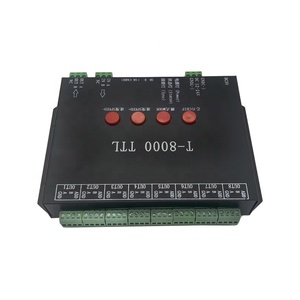 DC5V 12 В T-8000 TTL программируемый светодиодный RGB SPI контроллер SD карты 1024 пикселей для WS2811 6803