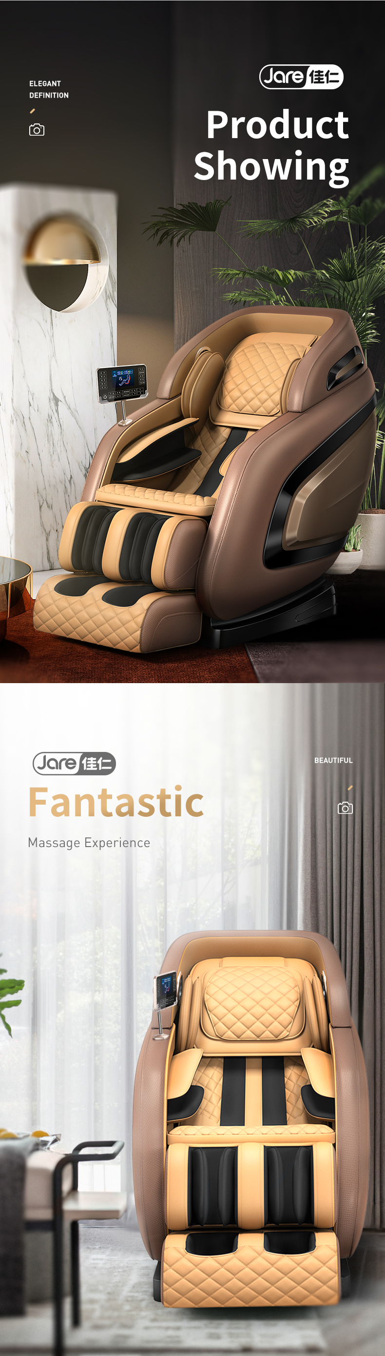 Jare 7800 New 4D Electric Zero Gravity Heating Kneading Cheap Wholesale Price Mainpular Roller Armchair Full Body Massage Chair
