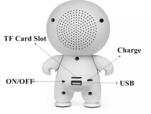 Altavoz inalámbrico baymax con dibujos animados, bonito robot audio, con tarjeta TF/función de combinación USB - Product Image 4