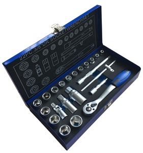 22 个高品质 3/8 “dr.Socket Set in Metal Case Tool Set Box - Product Image 1