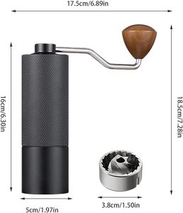 新型金刚石图案磨豆机，带数控磨芯和家用户外延伸手柄，厚度可调咖啡茶工具 - Product Image 2