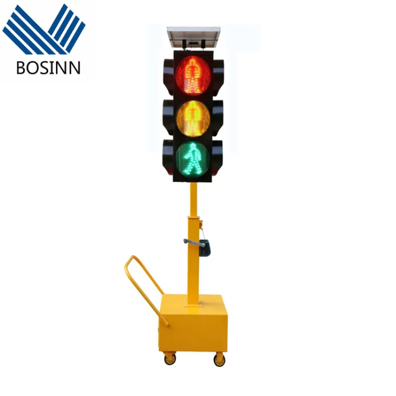 緊急信号機バッテリーポータブルカート信号ランプワイヤレス4つの側面信号灯トレイル警告灯