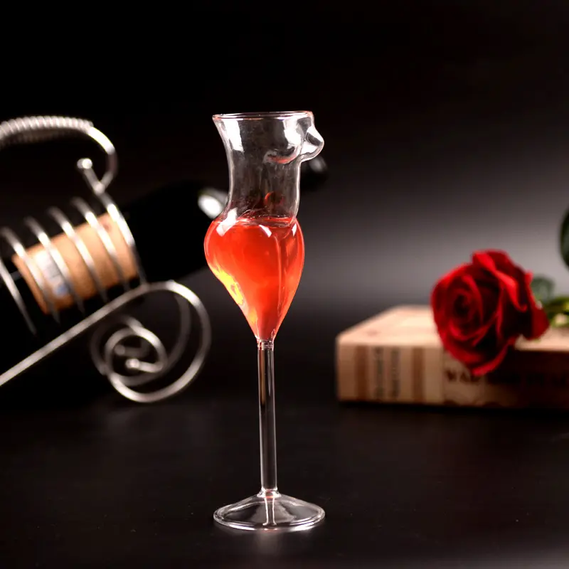 Tazza di vino Champagne di cristallo di bellezza personalizzata per la decorazione della festa nuziale