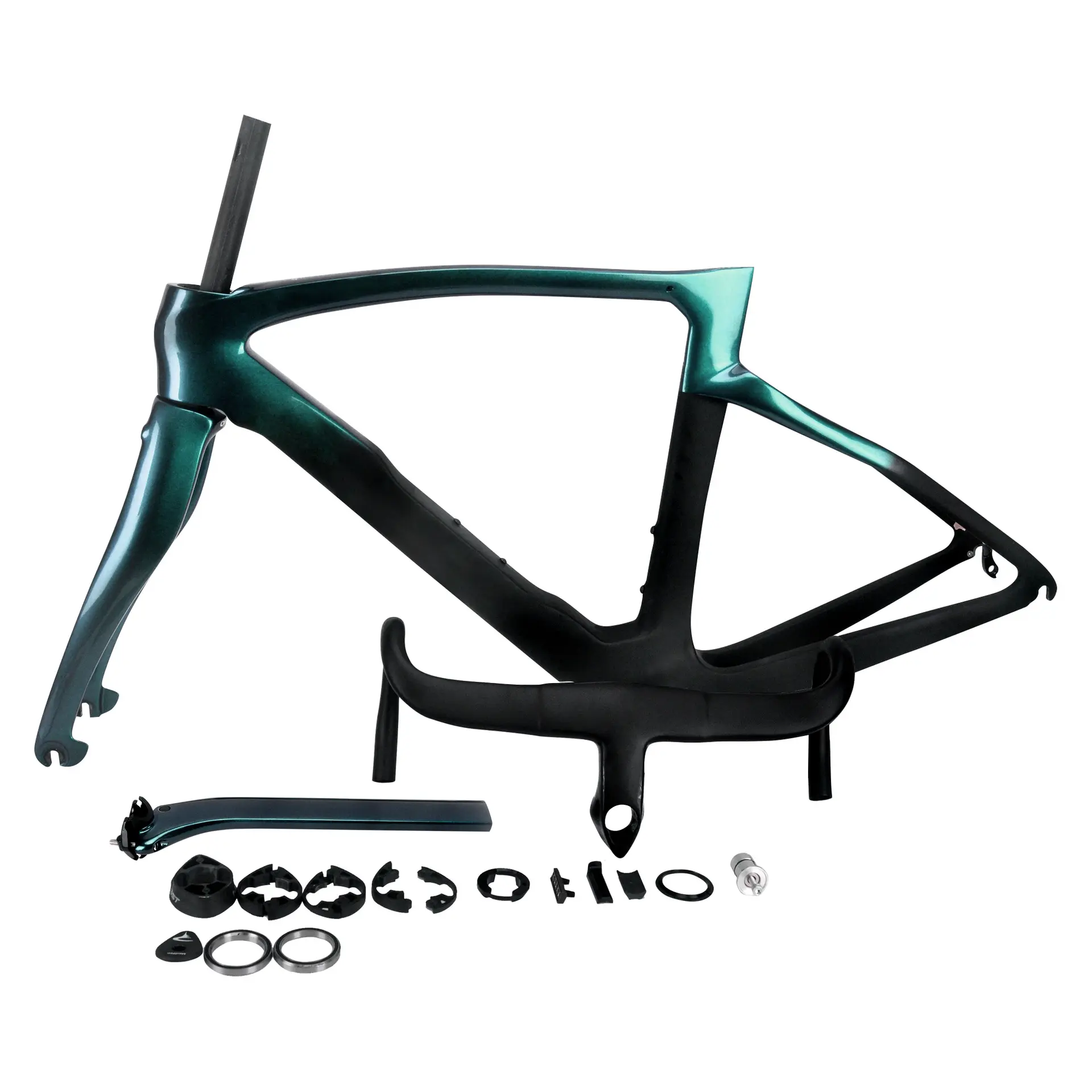 Conjunto de quadro de bicicleta de estrada através do eixo 142mm 26 27.5 29 polegadas quadro de freio a disco de fibra de carbono