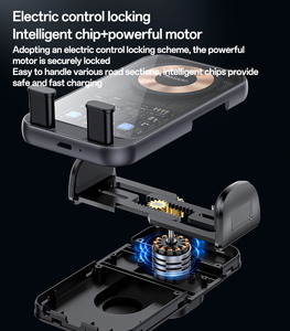 Yesido C307 360 Xoay Điện Khóa 15W Không Dây Nhanh Chóng Sạc Trong Suốt Xe Người Giữ Điện Thoại - Product Image 4