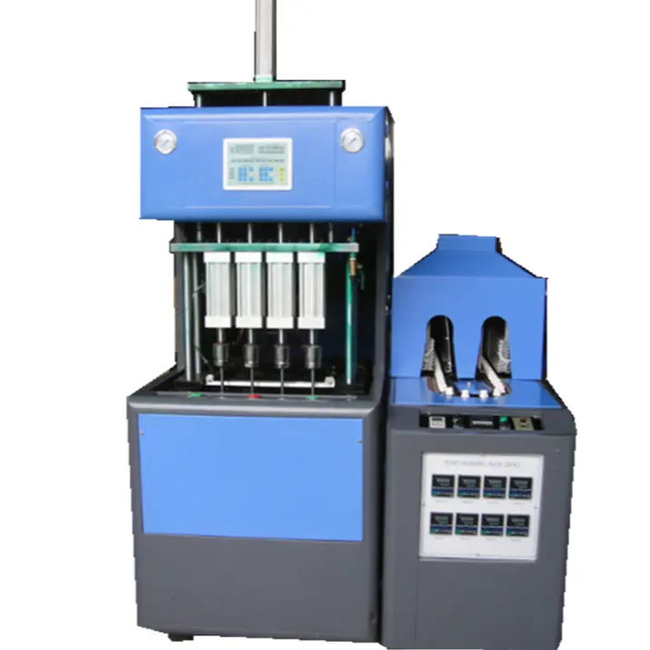 Fabriek Prijs Semi Automatische 4 Holte Huisdier Plastic Fles Blazen Making Machine Voor Plastic Gebotteld Water Productielijn