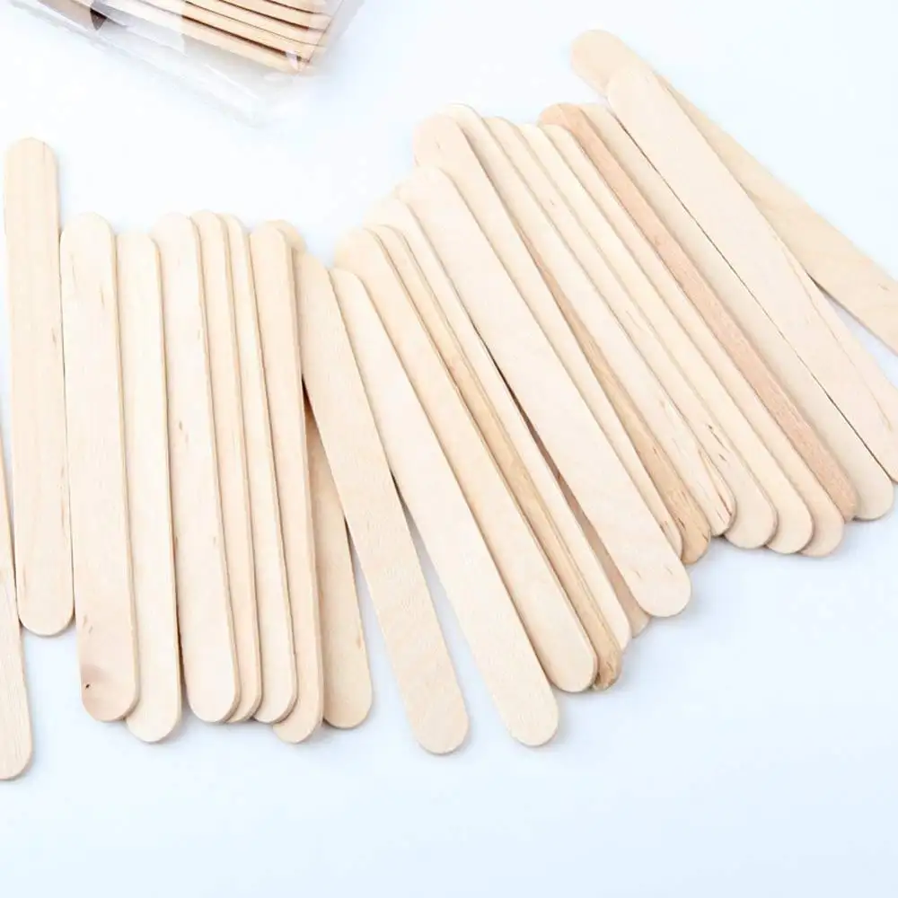 Alta qualidade biodegradável colorido madeira bambu sorvete vara