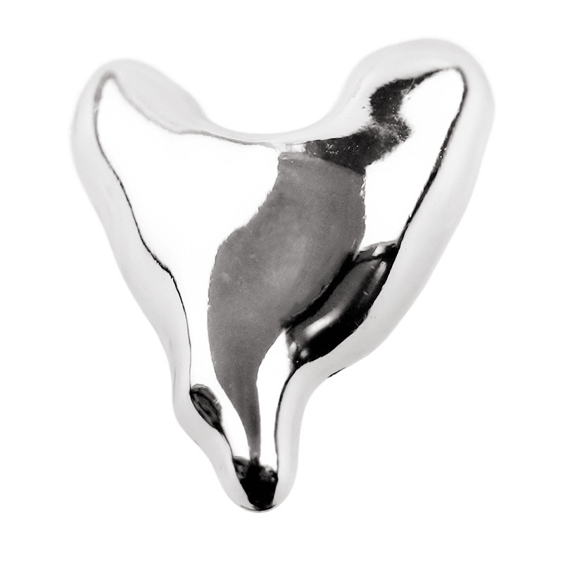 7# Corazón de lágrima blanco brillante * 36L = 23 mm