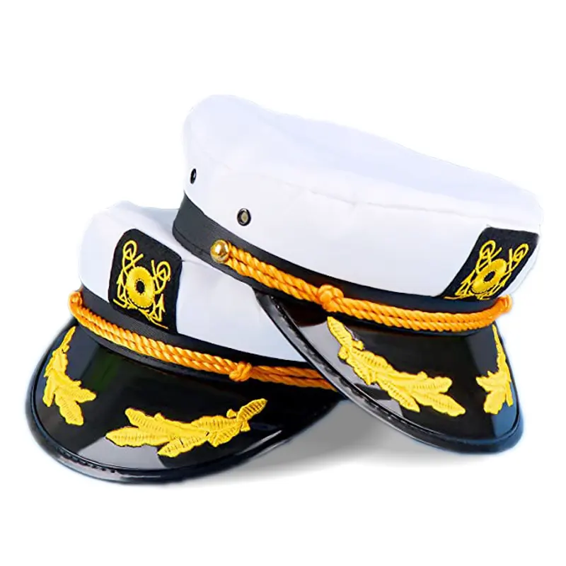 कस्टम लोगो नौसेना के कप्तान हैट कार्निवल नौका पार्टी नाविक टोपी थोक कस्टम फिट हैट