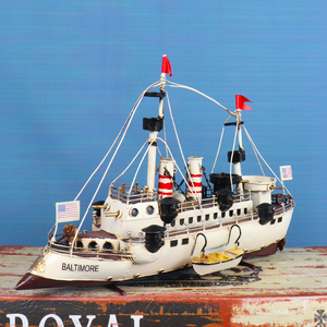 Warship Model High performance sailing iron model <strong>of</strong> boat with inflatable boat
