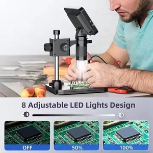 Microscopio Digital de escritorio Industrial 1000X con pantalla IPS de 5 pulgadas 2G + 1P Cámara Fuente de luz LED Escaneo de video electrónico LCD - Product Image 3