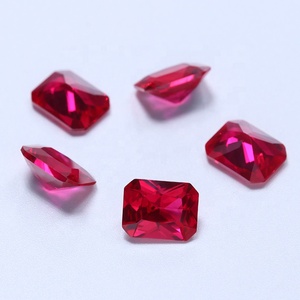 Wuzhou Manufacturers 5# Corundum <strong>Ruby</strong> Gems Stone Artificial Rectangle Octagon Shape 7*9 mm Loose Synthetic Corundum Stones <strong>Ruby</strong> - Product Image 2